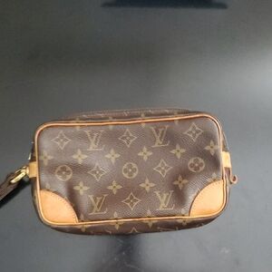 Louis Vuitton Monogram Toiletry Bag in Brown and Tan